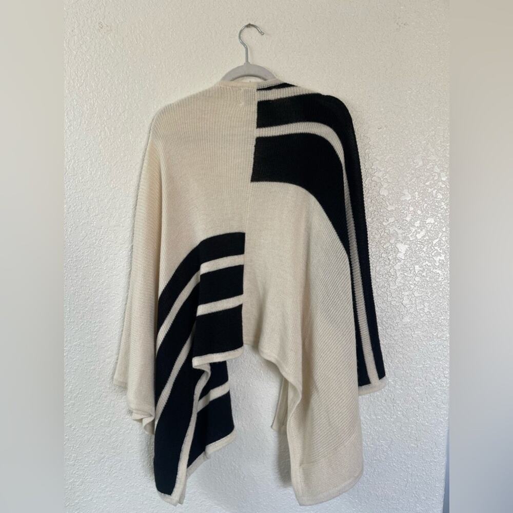 Brochu Walker Alpaca Wool Stripes City Poncho Shawl One S - Picture 5 of 7